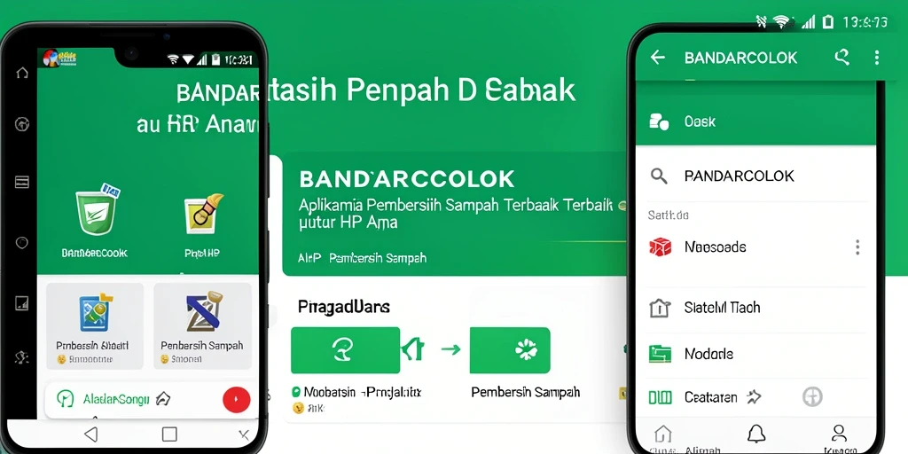 Tampilan antarmuka BANDARCOLOK dengan fungsi Pembersih Sampah yang efektif.