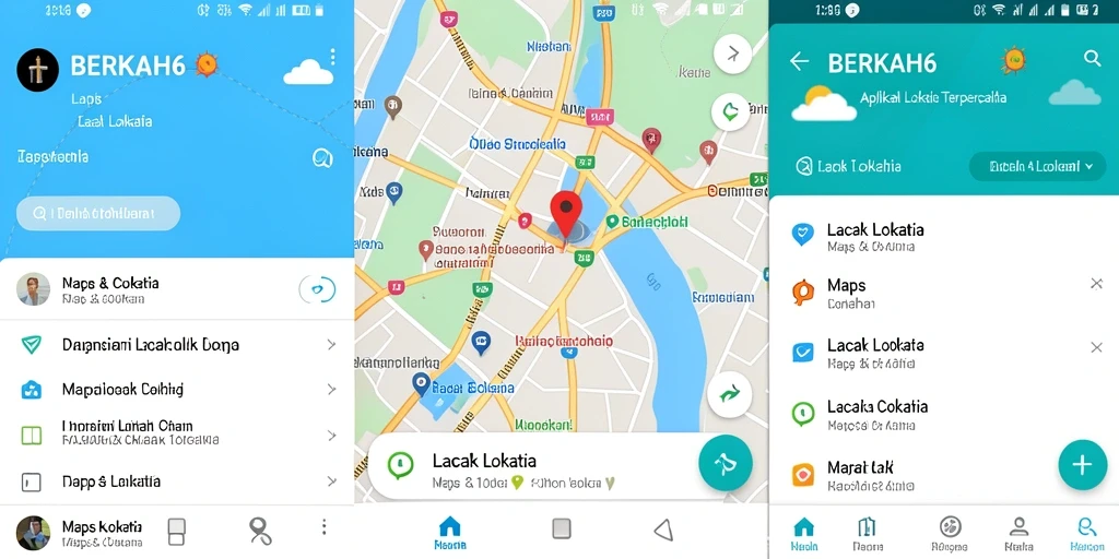 Tampilan antarmuka aplikasi Lacak Lokasi BERKAH6 yang intuitif.