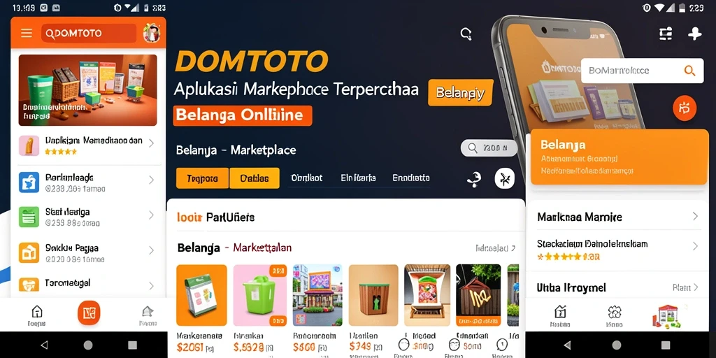 Tampilan antarmuka DOMTOTO yang modern dan intuitif