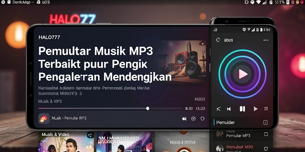 Antarmuka HALO777 yang menarik dan mudah digunakan untuk Pemutar MP3.