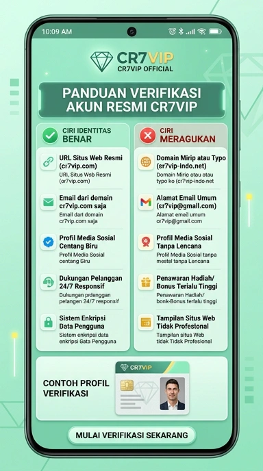 Tampilan kanal resmi cr7vip